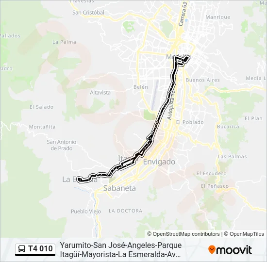 T4 010 Bus Line Map