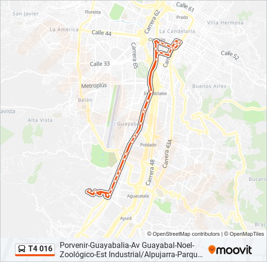 T4 016 bus Line Map