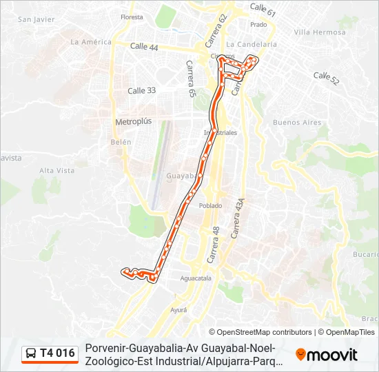 T4 016 Bus Line Map