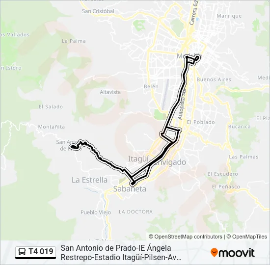 T4 019 Bus Line Map