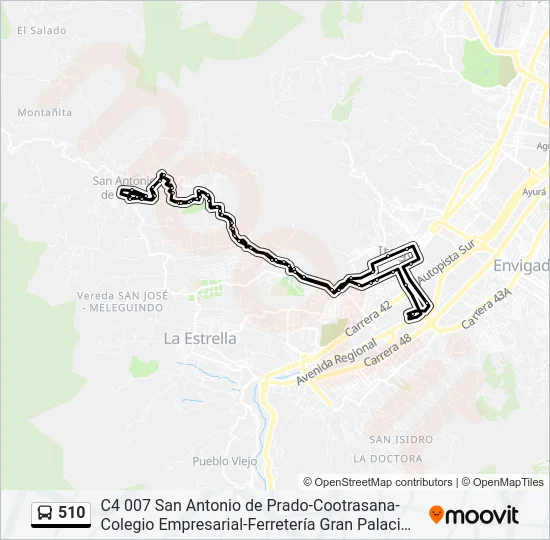 510 Bus Line Map