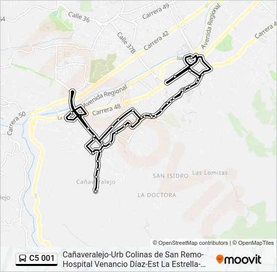 C5 001 Bus Line Map