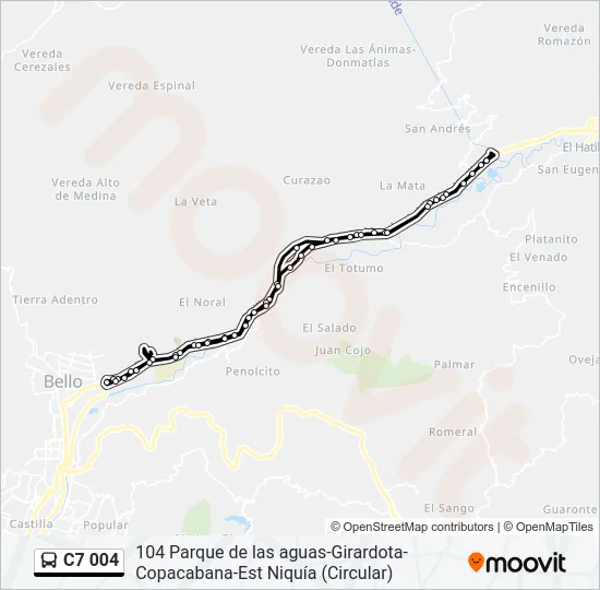C7 004 Bus Line Map