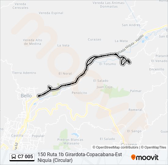 Mapa de C7 005 de autobús