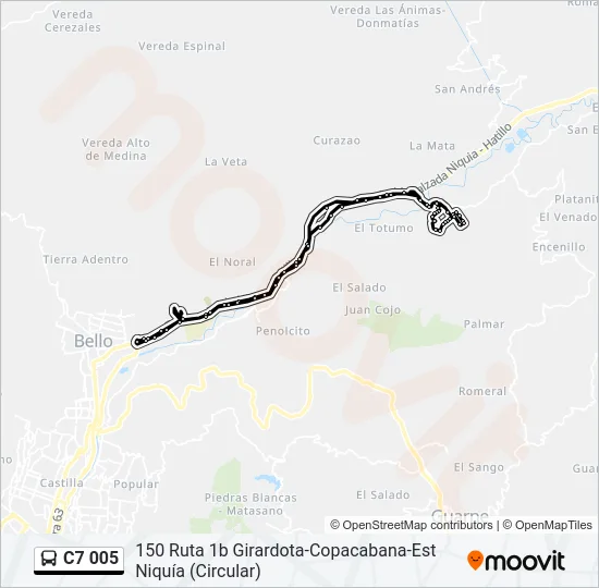 C7 005 Bus Line Map