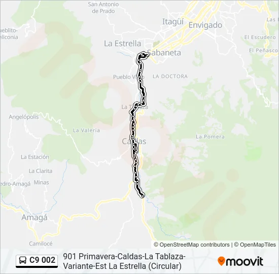 C9 002 Bus Line Map