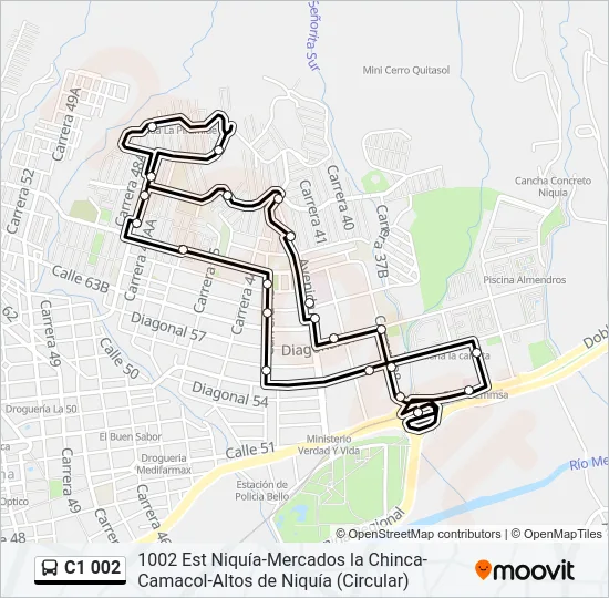 C1 002 Bus Line Map