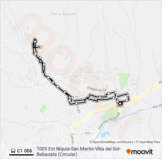 C1 006 Bus Line Map
