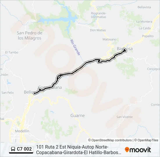 C7 002 Bus Line Map
