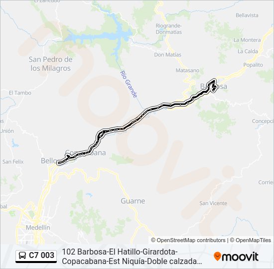Mapa de C7 003 de autobús