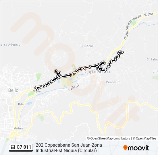 C7 011 Bus Line Map