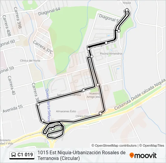 C1 019 Bus Line Map