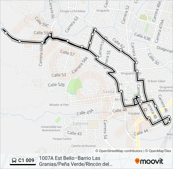 C1 009 Bus Line Map