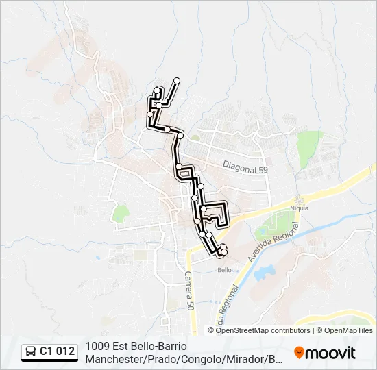 C1 012 Bus Line Map
