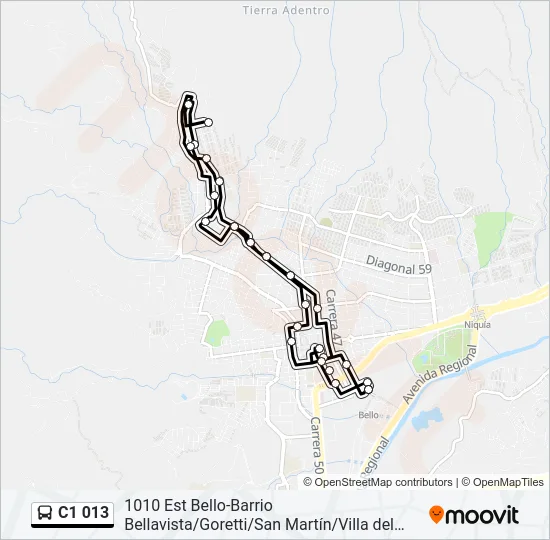 C1 013 Bus Line Map
