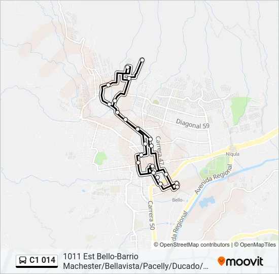 C1 014 Bus Line Map