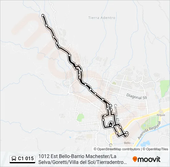 C1 015 Bus Line Map