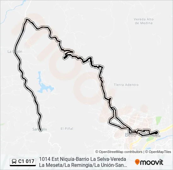 C1 017 Bus Line Map