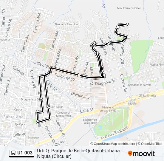U1 003 Bus Line Map