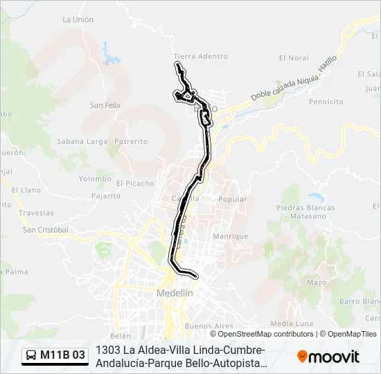 M11B 03 Bus Line Map