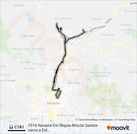 Mapa de C1R1 de autobús