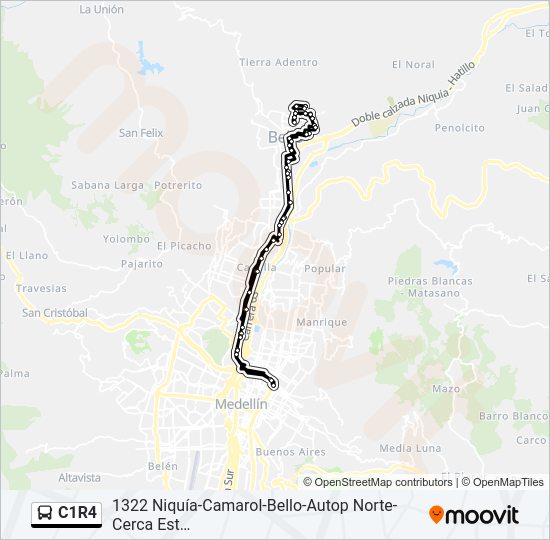 Mapa de C1R4 de autobús