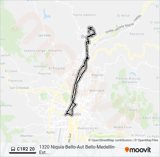 C1R2 20 Bus Line Map