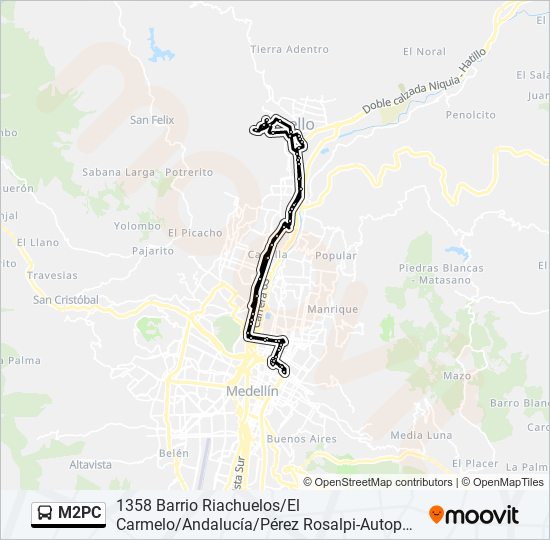 M2PC bus Line Map