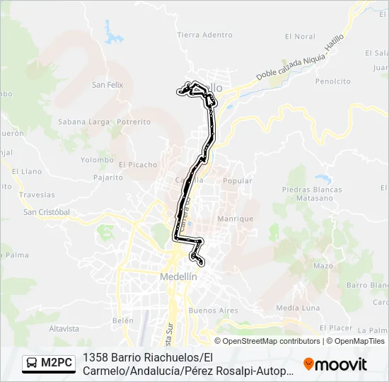M2PC Bus Line Map