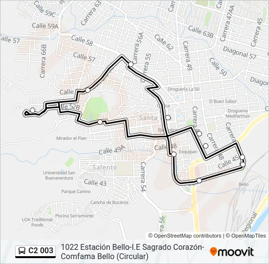 C2 003 Bus Line Map