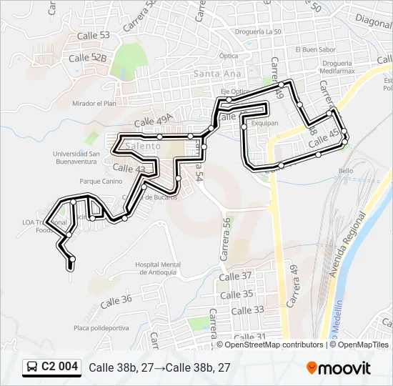 C2 004 Bus Line Map