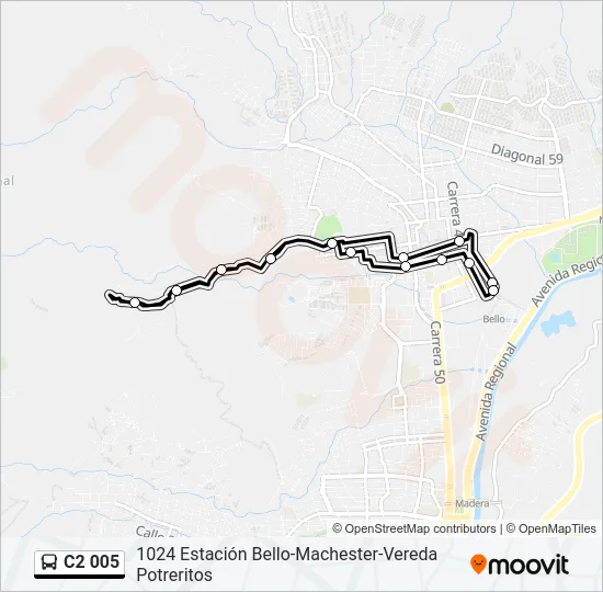 C2 005 Bus Line Map