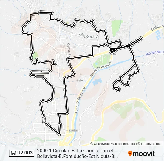U2 003 Bus Line Map