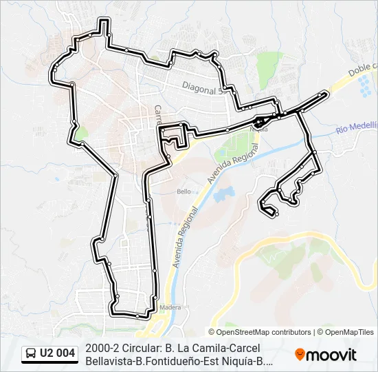 U2 004 Bus Line Map