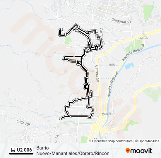 U2 006 Bus Line Map