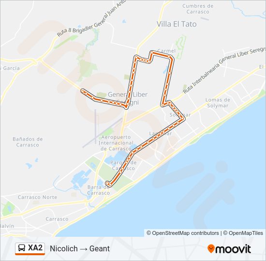 Mapa de XA2 de Ómnibus