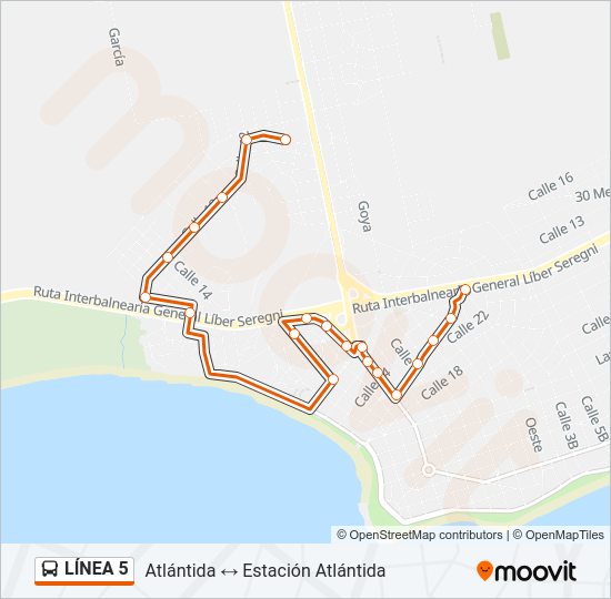 Mapa de  5 de Ómnibus
