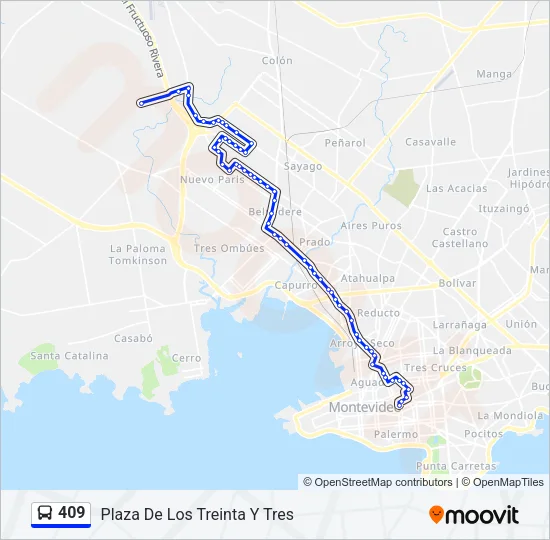 409 Ómnibus Line Map
