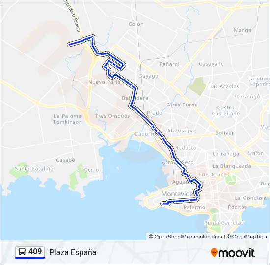 409 Ómnibus Line Map