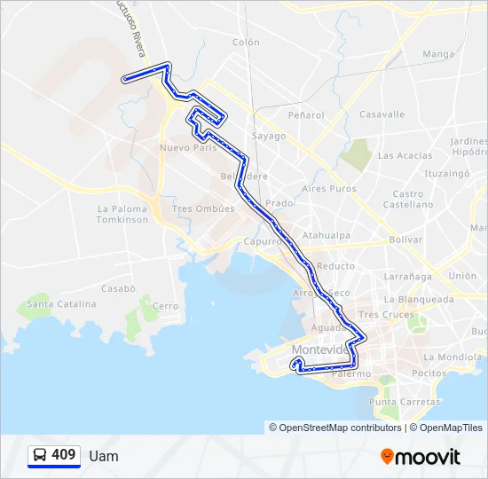 409 Ómnibus Line Map