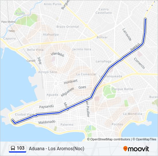 Mapa de 103 de Ómnibus