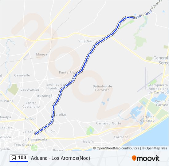 Mapa de 103 de Ómnibus