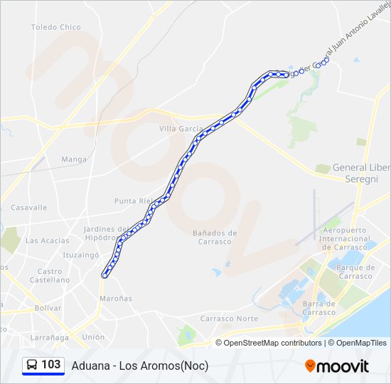 Mapa de 103 de Ómnibus