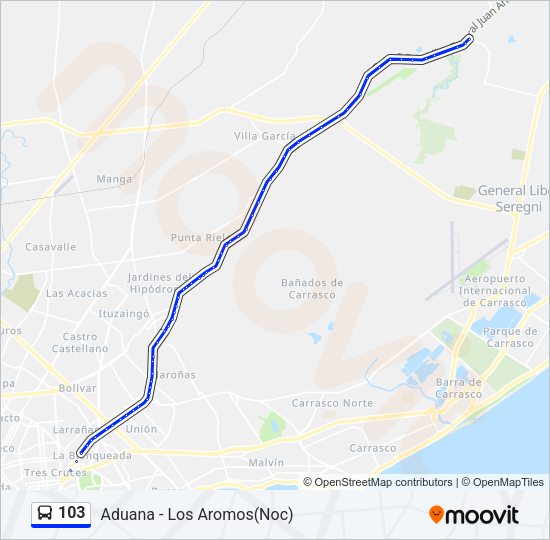 Mapa de 103 de Ómnibus