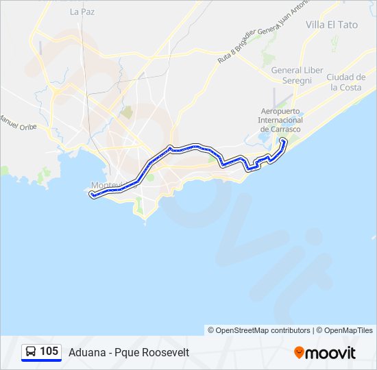 Mapa de 105 de Ómnibus