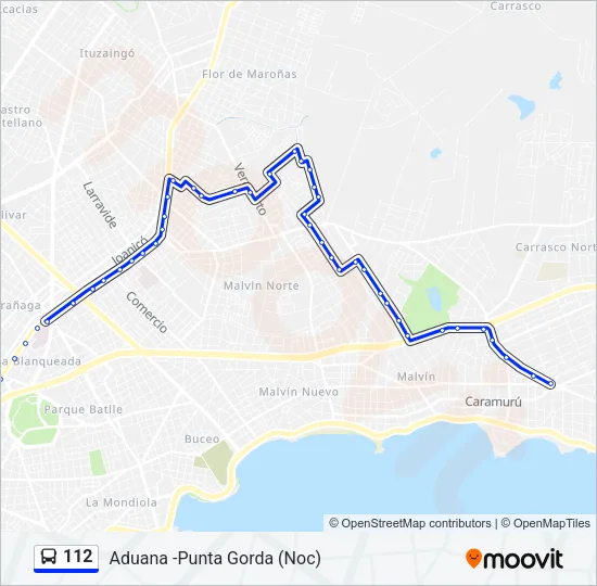 112 Ómnibus Line Map