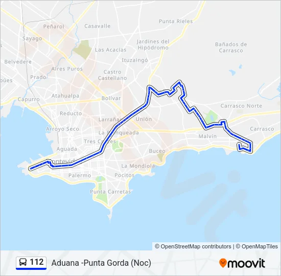112 Ómnibus Line Map