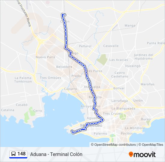 Mapa de 148 de Ómnibus