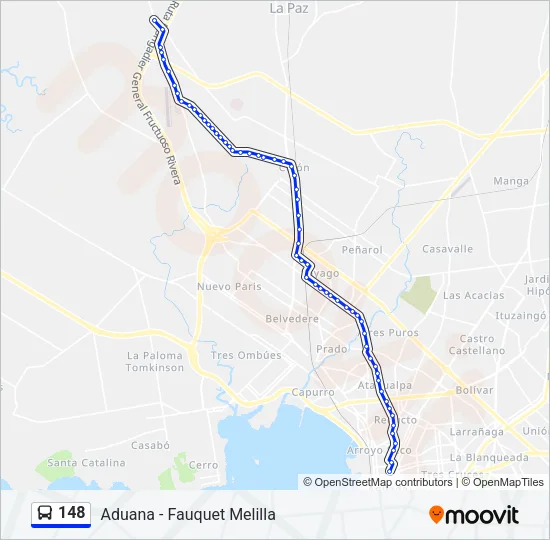 148 Ómnibus Line Map