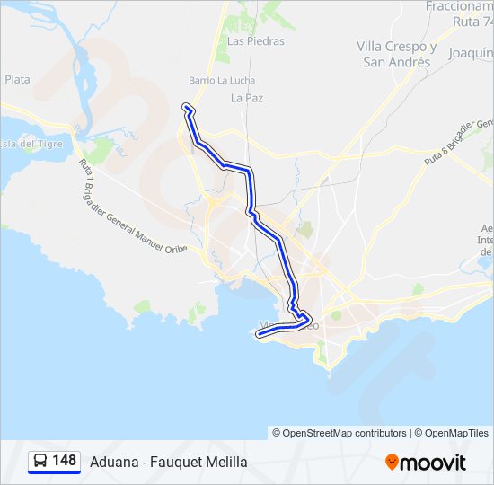 148 Ómnibus Line Map